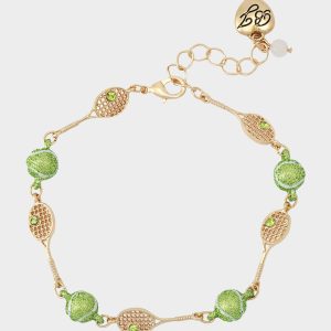 TENNIS RACQUET FLEX BRACELET GREEN