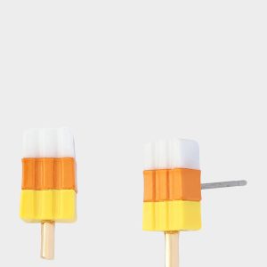 POPSICLE STUD EARRINGS ORANGE
