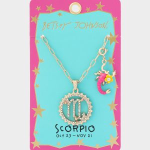 SCORPIO CHARM PENDANT PINK