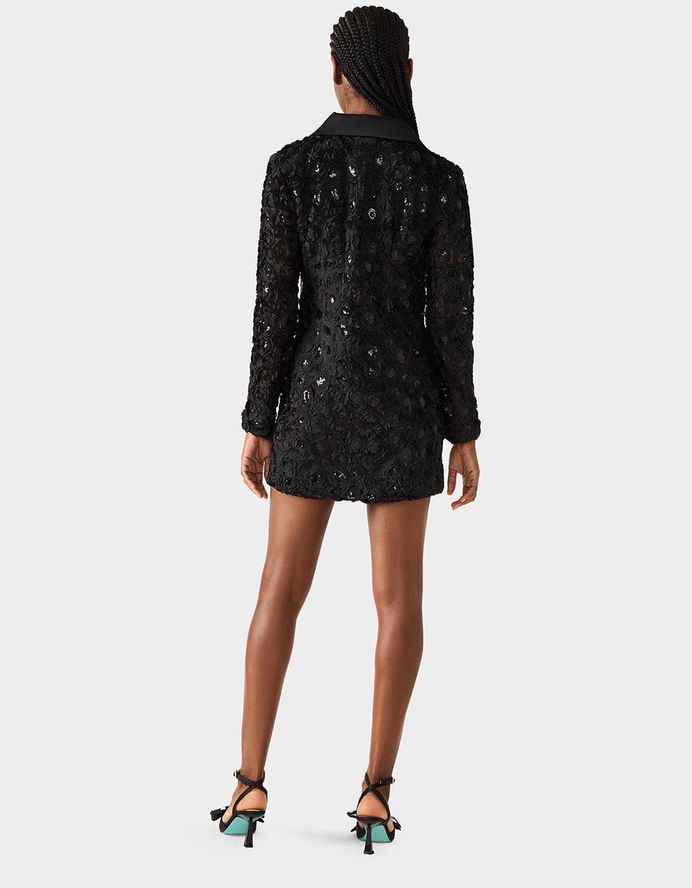ROSETTE BLAZER DRESS BLACK - Image 4