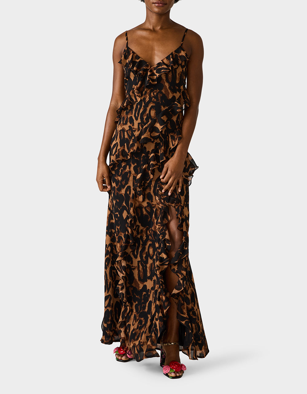 WILD RUFFLE MAXI DRESS LEOPARD - Image 5