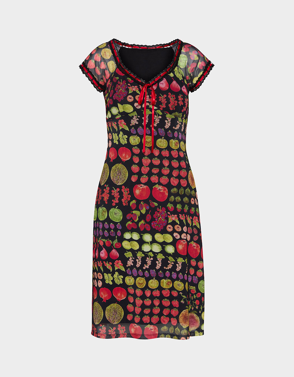 BETSEY'S FRUIT DRESS BLACK MULTI - Image 2