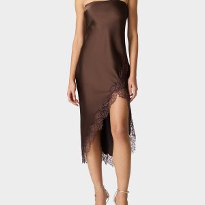 LACE AFFAIR DRESS BROWN