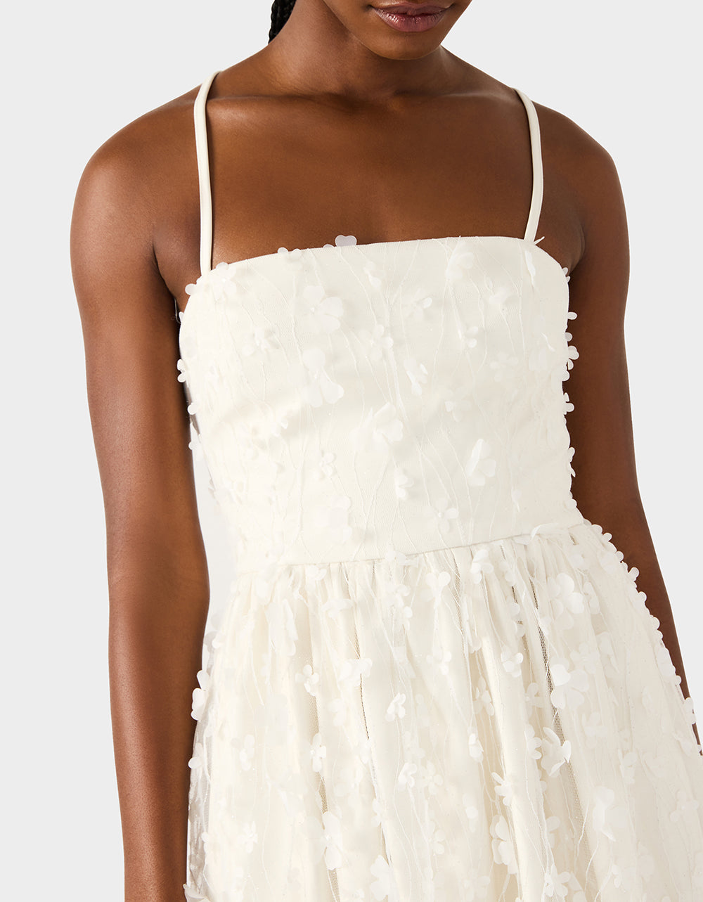 PLEATHER FLORAL MINI OFF WHITE - Image 5