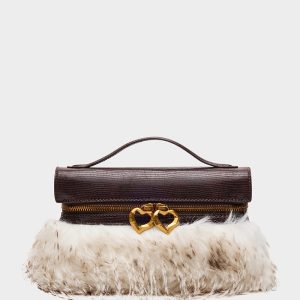 FAUX FUR VANITY CROSSBODY OFF WHITE