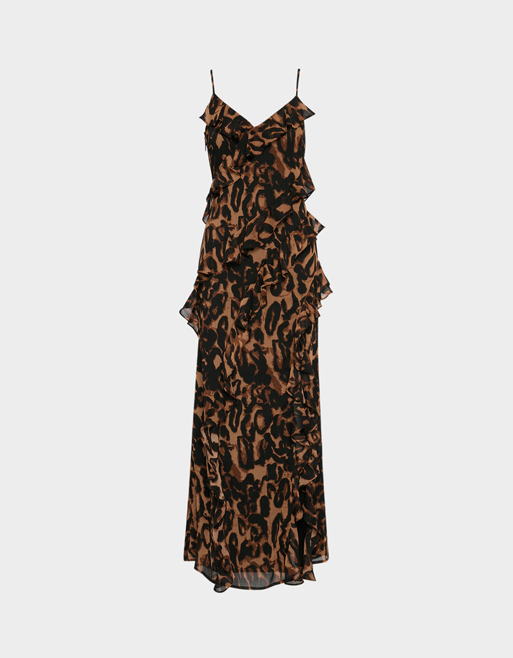 WILD RUFFLE MAXI DRESS LEOPARD - Image 2