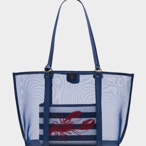 HOTTER THAN BUTTER MESH TOTE W NAVY